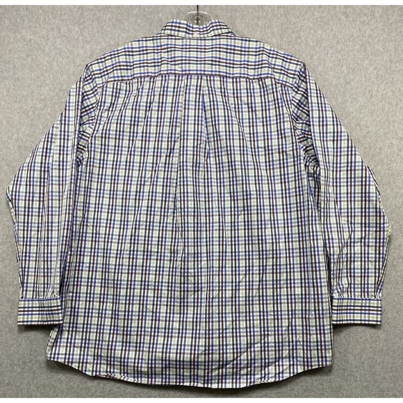 Duluth Trading Co Mens Shirt 2XL Tall Wrinkle Fighter Relaxed Fit Plaid Picnic - Picture 8 of 11